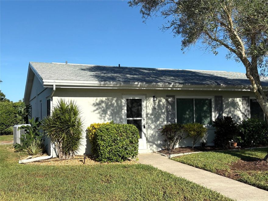 ANNUAL RENTAL, no pets, non-smokers only please.  This two bedroom, two bath home is situated in a quiet courtyard with gorgeous view.  The back lanai faces a green space, formerly a golf course, complete with beautiful live oaks and palm trees.  Inside, you'll find a peaceful oasis, dappled with natural light throughout.  Kitchen features beautiful bright stone countertop and light cabinetry, an apartment sized Bosch dishwasher, and a built-in banquette in the dining space.  The open floor plan is perfect for friends and family to gather.  Bathrooms are beautifully updated, clean and pretty.  Andover Place is located in Kings Point, a gated 55+ age restricted community in Sun City Center.  Amenities, clubs, and activities will keep you as busy as you want to be. Sun City Center is near the West coast of Florida between Tampa and Sarasota, short drives to beaches, parks, airports, shopping, dining, medical and more. Come join us, walk on our beaches, hike on our trails, canoe on our rivers, you will be glad you did.