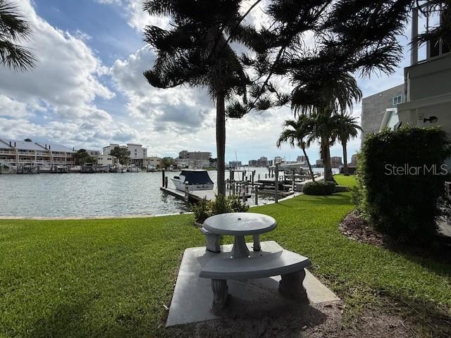 WATERFRONT UNIT in ISLAND ESTATES-3bdrm 2bathroom Fully furnished and equipped. Perfect for the person needing 2bdrms and an office. Rent Includes -washer & dryer, cable, internet, water & trash. Nicley updated kitchen with wood cabinets and granite counters, high top dining table, spacious living area with sliding doors to a waterfront patio. . There is also a resident dock for all residents to use. this condo is located in the sought after ISLAND ESTATES WATERFRONT COMMUNITY with everything you need at your fingertips. grocery, gas station, Fine & Casual Dining, UPS/post office, ER clinic, hair salon etc. walk jog ride bike or hop on the Trolley right on over to CLEARWATER BEACH, there you'll find the sand and many more restaurants, PLUS Pier60, fishing, sightseeing, dolphin watching & go-fast boats. ALWAYS SOMETHING GOING ON AT THE BEACH- Sandcastle exhibit, seafood festival, boat races, iron man races, movies at Pier60, artisans and plenty more! come once and you won't want to leave!