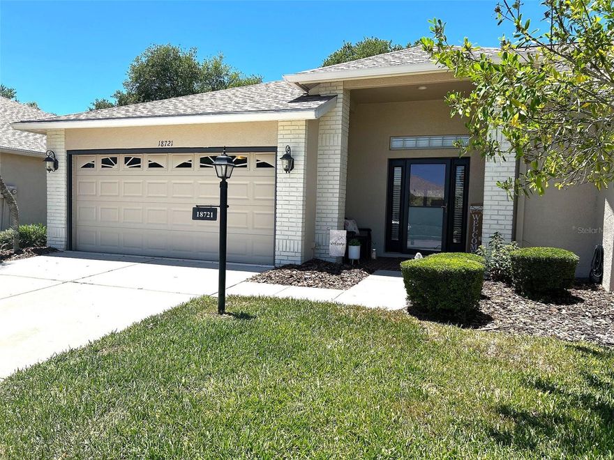 This 1700 square foot Villa has been beautifully updated! Just to name a few, an Anderson Storm Door with pull down screen, a 19 inch deep soaking tub, newer Samsung Refrigerator, WIFI programable thermostat. The roof and hot water heater was replaced in 2023, and the HVAC system in 2016. And, in addition, the HOA paints the Villa every seven years, which is coming up this October. You will also find updated light/fan fixtures throughout. The owner has held off on installing flooring, knowing the new owners will want to make that decision, but there is a $5,000 credit being offered to cover the new flooring. The home is also situated on the Heritage Pines 14th golf hole with magnificent sunsets visible right from the comfort of your own Lanai. The open floor plan offers many options for furniture placement within the living room and dining room areas. The laundry room is complete with washer, dryer, and utility sink, and the garage has a screen available. Heritage Pines offers the best in dining and entertainment most nights of the week. There are great opportunities to play golf, pickleball, tennis, or sun and swim in the private pool. There are also cards and crafts for every interest.  What a great place to live!