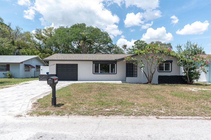 This beautifully recently 2026 remodeled 3-bedroom, 2-bath home with a 1-car garage that has been updated from top to bottom — offering true move-in-ready living with modern finishes and major system upgrades throughout is located in the heart of Seminole!  This split-bedroom floor plan features luxury vinyl flooring, a completely updated kitchen with quartz countertops, stylish new cabinetry, and beautifully renovated bathrooms, including a walk-in shower in the primary suite. Every detail has been thoughtfully improved, including a new roof, new electrical panel, new water heater, new windows with hurricane shutters, and new hurricane-impact front door and slider for added peace of mind.  Step outside to your private backyard oasis featuring a newly installed above-ground sunken pool surrounded by patio pavers and turf — perfect for entertaining or relaxing year-round. The fenced backyard includes a brand-new vinyl fence and plenty of space to enjoy for pets, entertaining, install a shed for additional storage, have a garden, whatever your needs are you have the room to do it with this spacious backyard.  Additional highlights include a new paver driveway and patio, freshly painted interior and exterior, desirable X flood zone location, and a quiet dead-end street setting — all just minutes from shopping, dining, parks, beaches, and everything Seminole has to offer.  All work was completed in the last 6 months and has been permitted!