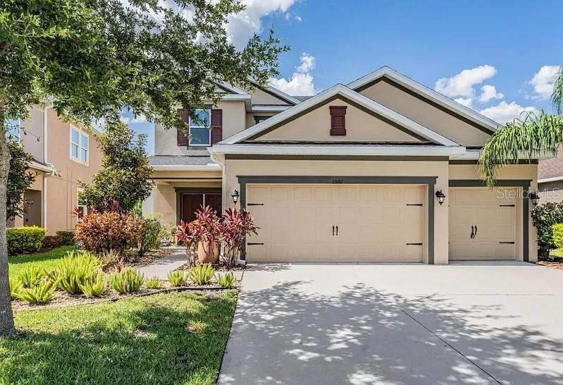 Beautiful two-story home in Wesley Chapel. Features include a luscious backyard, laundry room, multi-car garage and communal amenities. There is a community dog park, splash pad, play area and community pool. This home is great for those who love extra closet space. There are 3 coat/linen closets on the first floor in addition to a pantry room in the kitchen. The kitchen has stainless steel appliances including dishwasher, range, microwave and refrigerator with ice-maker. The first floor hosts an open floor plan living space, a breakfast nook and dining room. Also on the first floor is a bedroom perfect for hosting family and friends with easy access to the first floor bathroom.As you move to the second floor, you walk into the loft which opens up to the 3 other bedrooms in the home and second bathroom. The bedrooms come with spacious closets and can be used as entertainment rooms or office space. Also on the second floor is the primary bedroom with private bath featuring a separate shower and jacuzzi style tub. The walk-in closet is accessible via the spacious bathroom and has built-in shelves and has plenty space for dressers or an armoire. The laundry room is also on the second floor with more closet space right around the corner. Tenant is required to hold Renter's Insurance. Utilities are not included.This home is located in an Homeowners Association and governing rules/deed restrictions apply. Leased homes will gain access to: Clubhouse, Community Mailbox, Fitness Center, Irrigation-Reclaimed Water, Park, Playground, Pool, Sidewalks, Tennis Courts.No Smoking allowed. Deed restrictions apply per HOA guidelines. First month's rent + one month's rent (security deposit) required at move-in, security deposit cannot be used as last month's rent. ONE YEAR LEASE MINIMUM. There is a $75 application fee per person 18+ which includes Criminal and Credit background. Monthly income of 3x rent required. Tenant pays all utilities. Landscaping included in the rent. Renter's insurance required.