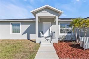 **ANNUAL** BEAUTIFUL 3/2/2 NEWER HOME AVAILABLE NOW WITH FULLY FENCED IN BACKYARD** Open floor plan with cathedral ceilings, recessed lighting, faux wood blinds, and porcelain tile flooring throughout. Living and dining area provide inviting space for entertaining family and friends. Kitchen features granite countertops, stainless steel appliances, soft close cabinetry and breakfast bar. Spacious primary suite includes walk-in closet and ensuite bath with single vanity/granite countertop and tiled walk-in shower. Guest bathroom also has single vanity, granite countertop, and tiled walk-in shower. One guest bedrooms has a walk-in closet. Inside laundry room is complete with washer, dryer, and utility sink. Step outside to screened-in lanai or enjoy the additional 12x12 concrete patio. Fenced backyard provides privacy. Additional items include: Public water, Full gutter package, and No flood zone! Conveniently located near shopping, beaches, restaurants, golf courses, and fishing. Call for showing today!
