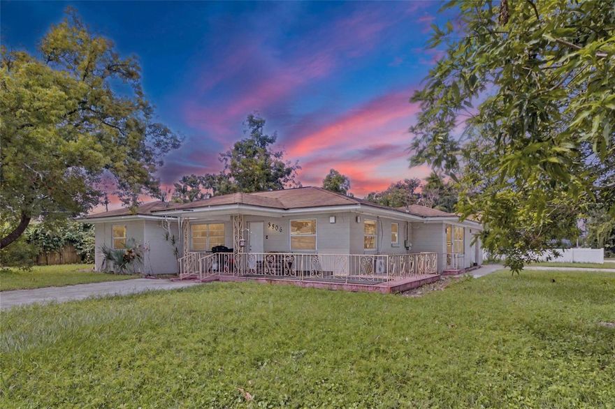 This is easily one of the best deals in Tampa, a rare opportunity to own a CORNER DOUBLE LOT just steps from Raymond James Stadium, offering incredible flexibility, income potential, and long-term value. Currently configured with a private MIL suite and an additional efficiency unit, the property remains zoned Single Family Residential and can be easily converted back to a traditional SFR layout. Inside, you’ll find tasteful upgrades throughout, including granite countertops, soft-close shaker cabinets, and a smart layout, plus a brand-new A/C and water heater installed in 2023. With 2 driveways and a generous 0.3-acre lot, the possibilities here are endless: split the lot and build two new homes with a projected resale value of up to $1.8M, develop a multifamily property, or simply enjoy the space as-is while generating income through long-term or Airbnb rentals. There is no HOA, no CDD, and no flood zone. This central location offers unbeatable access to Raymond James Stadium, Midtown, Downtown, Armature Works, Ybor City, St. Joseph’s Hospital, USF, UT, and major highways. Garage conversion and third bathroom may not be reflected in county records; efficiency not pictured. Whether you’re looking to live, invest, or build, this property is a true value play with million-dollar potential. Opportunities like this don’t come often. Act fast.