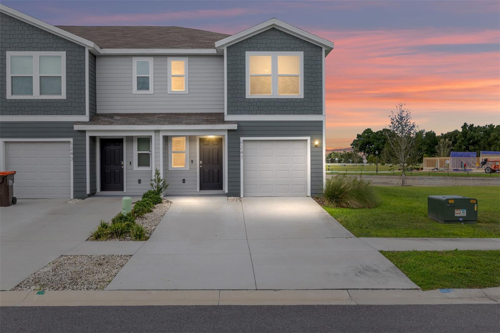 CORNER LOT - Brand new townhome in the desirable Laurel Commons community offers 1,505 sq. ft. of modern living with 3 bedrooms and 2.5 bathrooms. The open floor plan features tile floors on the main level, plush carpet upstairs, a spacious kitchen with stainless steel appliances, granite countertops, and a large island, plus an upstairs laundry closet with washer and dryer included. The primary suite boasts an en-suite bath, walk-in closet, and abundant natural light. Enjoy a private patio with peaceful green space views and access to community amenities including a pool and clubhouse, with lawn care included in rent. Conveniently located near shopping, dining, and schools, and just minutes from I-75, this home’s prime location allows you to enjoy everything Ocala, from vibrant downtown to outdoor recreation, and is only a short drive to the renowned World Equestrian Center.