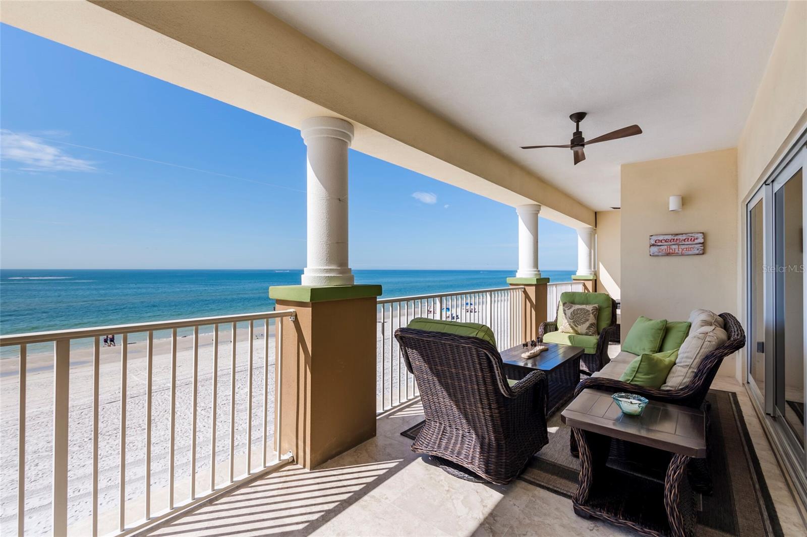 Stunning, elegant Gulf front residence in the NEWER CONSTRUCTION (2015) community of the Beach Club of Madeira, a 12-unit upscale condominium situated on a wide 260' stretch of shoreline in Madeira Beach.
An expansive 42' WIDE BALCONY offers a large outdoor living area with sunsets year round.
This gorgeous residence is the epitome of elegance, with over $200,000 in recent upgrades. BRAND NEW KITCHEN with luxurious high end finishes and appliances includes: "Dacor" Refrigerator and freezer, "Dacor" 36" induction cooktop with Wi-Fi connectivity, "Dacor" combination 4.8 Cu. Ft. electric oven with 1.9 Cu. Ft., "Asko" Dishwasher, "Zephyr" 24" wide 42 bottle wine cooler, 36" 250 CFM wall mounted range hood.
Additional features include quiet "InSinkErator" garbage disposal, custom soft-close cabinets, quartzite counters, touchless faucet, double trash can, lazy Susan and pull out drawers in pantry cabinets.
NEW 2023 water heater installed 6 months ago. A/C 8 years old.
HIGH CEILINGS with crown molding, together with wide expanses of glass - create spaciousness and fill the entire residence with natural light.
More than 3,000sf of living space with 4 bedrooms and 3.5 baths are all enhanced by a host of luxury fixtures and finishes (the 4th is currently used as a bedroom but can also be used as a media room, or study). PRIVATE, OVERSIZED 1-CAR GARAGE with a 2ND ASSIGNED PARKING SPACE in the under building shared garage. Visitor Parking under building. Waterfront private CABANA is included, that opens right on the beach.
The amenities include a heated pool and spa overlooking the beach, and guest parking. The famous JOHN’S PASS with world class restaurants - is a short walk or trolley ride away. Bedroom Closet Type: Walk-in Closet (Primary Bedroom).
