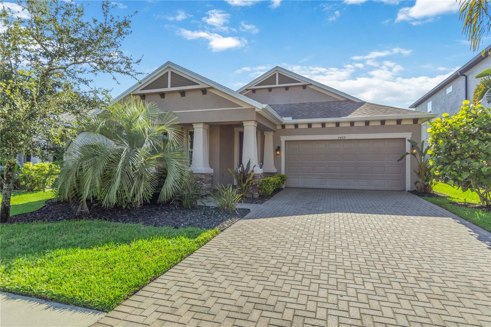 Sophisticated Lakefront Living in Palmer Reserve.
Experience refined Florida living in this elegant 3BR/2BA residence offering over 2,100 sq. ft. of thoughtfully designed space. Built in 2016, the home showcases an expansive open layout with designer tile flooring, soaring ceilings, and abundant natural light. The gourmet kitchen is a chef’s dream, featuring a grand center island, quartz countertops, premium cabinetry, and stainless steel appliances, seamlessly flowing into the spacious great room—perfect for stylish entertaining.
Retreat to the tranquil screened patio with sweeping lake views, ideal for enjoying breathtaking sunrises & sunsets. Located in highly sought-after Palmer Reserve, it’s walking distance to Tatum elementary school. Palmer reserve is convenient to I-75, Big Cat Habitat, and the community park which is home to the Audubon Society and the Great Florida Birding Trail. All within minutes of Sarasota’s vibrant cultural venues, pristine beaches, fine dining, and premier shopping.
This move-in ready home is the perfect blend of modern luxury, comfort, and convenience.