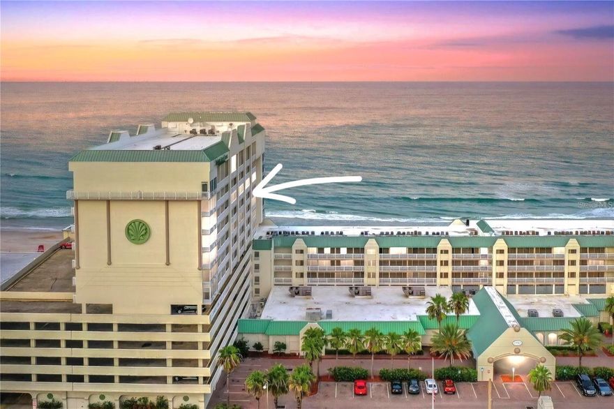 Most Upgraded unit in this Condo! PRICED TO SELL! OCEAN-VIEW CONDO WITH NO LEASE RESTRICTIONS! This south-facing, one-bedroom condo with a full kitchen and walkout balcony is located within the desirable Daytona Beach Resort. This stylish unit showcases brand-new luxury vinyl plank flooring throughout, providing a modern and sophisticated aesthetic. Fully furnished and equipped with all appliances, this condo is move-in ready and an ideal opportunity for either personal use or as an income-generating rental.

With minimum 1-day rentals permitted and the flexibility to select your own management company, this property offers attractive income potential and the opportunity for impressive capitalization rates. The Daytona Beach Resort boasts an impressive array of amenities, creating an exceptional resort-living experience. Enjoy access to two oceanfront pools, a kid-friendly pool, an oceanfront Tiki bar, and a fire pit for ultimate relaxation. For indoor enjoyment, the resort features a heated pool, two hot tubs, a sauna, and a bar/restaurant. A fully equipped fitness center and laundry facilities are also available on-site, enhancing the convenience and comfort of your stay. Additionally, the resort offers bike rentals, perfect for exploring the scenic beachfront at your own pace.

Positioned directly across from Bellair Shopping Plaza, which includes popular retailers like Marshalls, Walgreens, Bealls, Five Below, and Dollar Tree, this location provides unparalleled convenience for all shopping and dining needs. Whether you are seeking a vacation haven or a savvy investment, this property presents a compelling blend of lifestyle and opportunity.

Don’t miss the chance to own this exceptional unit—schedule your private showing today!