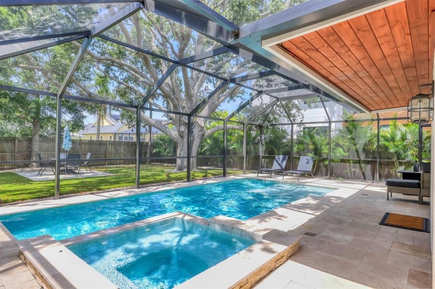 Sunshine, palm trees, majestic oaks, and your own private pool—this beautiful turnkey furnished downtown Sarasota home is ready for your next getaway, available for monthly rental year-round with a 30-day minimum stay—just bring your sunscreen and flip flops! Step inside to an open and inviting living area filled with natural light, flowing seamlessly into the dining space and a well-equipped kitchen with sleek finishes, bar seating, and plenty of cabinet storage. The split-bedroom layout offers three comfortable bedrooms and two full bathrooms. The primary suite includes a walk-in closet and a private bath with an oversized walk-in shower, while the two guest bedrooms share a full bath with a tub. The screened lanai features a heated pool and spa with a sun shelf, surrounded by travertine pavers—perfect for relaxing or entertaining. Beyond the lanai, a fully fenced backyard offers lush turf, a beautiful Live Oak tree, and plenty of space for lounging or playing. Located just minutes from world-famous beaches, shopping, dining, and entertainment. Located just blocks from Downtown Main Street Sarasota with all it has to offer—dining, night life, shopping, arts, and more. Offered in season (Jan-Apr) for $10,000/mo and off-season (May-Dec) for $5,000/mo. All lease terms shorter than 6 months are subject to 13% tourism tax. Sorry—NOT AVAILABLE as an ANNUAL rental. Don't miss the chance to experience Florida living at its finest!