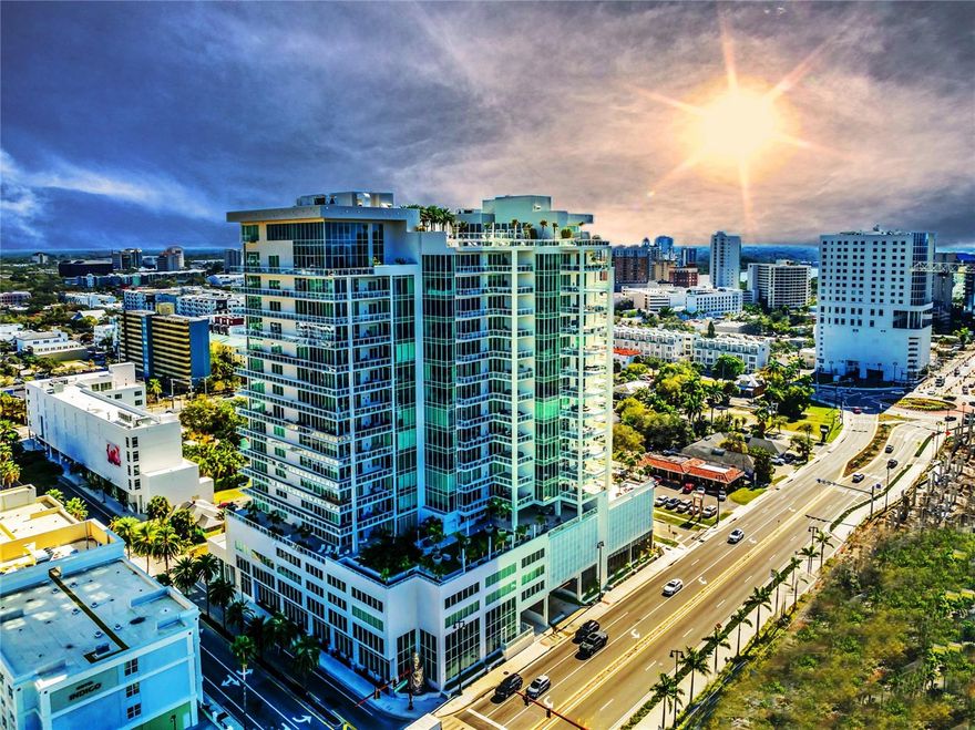 Motivated seller - bring offers to the table! In this 6th-floor unit, the owners and their award-winning designer, JKL Design, took a blank canvas that already offered exquisite features and amenities and elevated the design and installation of interior appointments to a whole new level. BLVD is occupied by only 49 owners, making the building intimate and manageable and the staff that’s in place to support the owner’s needs is in keeping with what you’d expect from luxury condominium living. As you enter Unit 602 from the private opening elevator, you can see just how expansive the unit is with its wide-plank French oak flooring, high ceiling and depth-of-field; as it pulls you from the glass-enclosed foyer into the rest of the nearly 4,000-square-foot residence. Upon entering the kitchen, you’ll find an 18-foot main island, that offers a tremendous amount of storage and ease of access, solid wood cabinets with dovetail joinery, Dacor appliances, a six-burner natural gas cooktop, glass tile backsplashes, a wine cooler and dry bar. There’s also a pantry and catering room that offers abundant cabinetry and spans 19 feet deep. From these rooms you can choose to spend enriched time with family or entertain friends in the stylish living room and dining room, which each feature floor-to-ceiling glass sliders and windows that go on and on, framing some of the nicest panoramic bay and Gulf water views in the area. The primary bedroom suite is lush with custom appointments that include imported marble countertops, crystal chandeliers and pendants, magnificent gold-finished mirrors and plumbing fixtures, imported porcelain tile floors and an endless wardrobe room that could match the needs of a fashion designer. There are also 2 private guest bedroom suites with en-suite bathrooms and walk-in wardrobe closets; one of which offers access to an outdoor terrace with seating, plus a half bath that features a one-of-a-kind antique armoire closet. And throughout, you’ll find automated Lutron lighting and motorized window shade controls. The building, which resides directly across from the new 53-acre downtown bay waterfront project that will feature a new performing arts center and elliptical-shaped bay walk, is rich with community amenities, such as a 19th-floor rooftop heated swimming pool (there is no 13th floor), 9,000 square feet of terrace space, seating areas, plus cabanas and a covered outdoor kitchen with grills and refrigeration for entertaining. On the 5th-floor amenities level, you’ll find a 1,400-square-foot outdoor pet lawn and pet spa, a professional fitness room, golf simulator room, club lounge with billiards, a wine room with assigned storage lockers, conference room and plenty of outdoor terrace seating. This beautifully appointed condominium comes with two secure parking spaces and is a very close drive to SRQ airport, area beaches and golf courses as well as a quick walk to the bayfront marina, opera house and live theatre venues, as well as great restaurants and service providers. Plan a visit to this wonderful condominium and see all that the building and this unit have to offer.