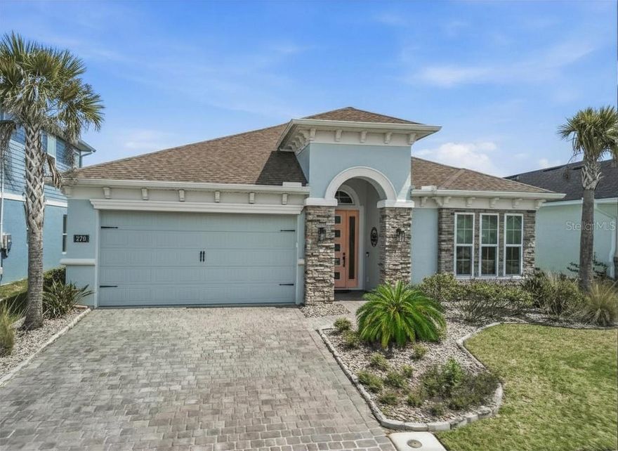 Now offering 270 Azure Mist Way—why wait to build when you can move right into this beautiful pool home in the sought-after Mosaic community of Daytona Beach? Tucked away yet close to everything, you’re just minutes from shopping, major highways, and the beach.
This 3-bedroom, 2.5-bath home with a dedicated office/flex space features 12-foot ceilings and an open, airy layout filled with natural light. Enjoy peaceful pond and preserve views right from your main living spaces. The magazine-featured kitchen is a standout—stylish, functional, and perfect for everyday living or entertaining. The primary suite offers a relaxing retreat, while the additional bedrooms provide flexibility for guests or family. Step outside to your screened lanai and pool overlooking the pond—ideal for morning coffee or unwinding at the end of the day. Located in Mosaic with great amenities and a laid-back lifestyle, this home is one you won’t want to miss.