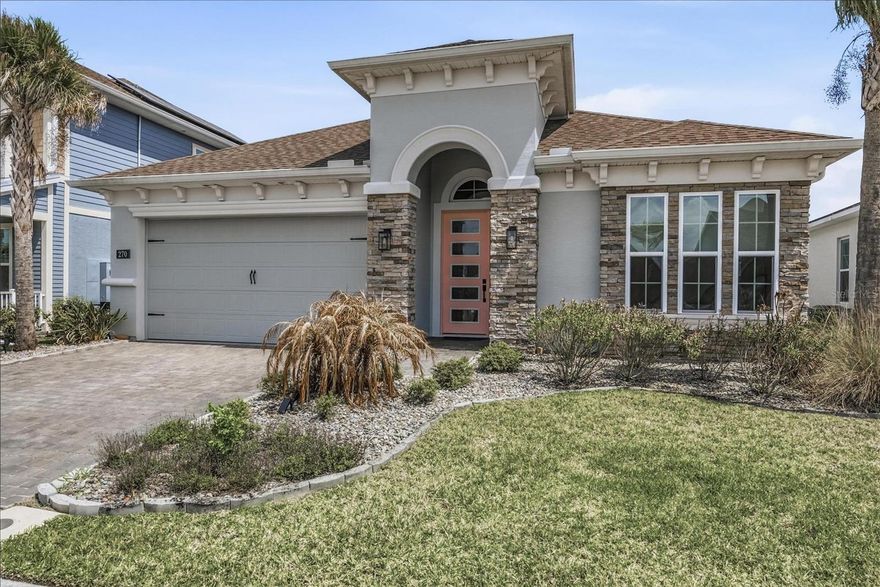 Now offering 270 Azure Mist Way—why wait to build when you can move right into this beautiful pool home in the sought-after Mosaic community of Daytona Beach? Tucked away yet close to everything, you’re just minutes from shopping, major highways, and the beach.
This 3-bedroom, 2.5-bath home with a dedicated office/flex space features 12-foot ceilings and an open, airy layout filled with natural light. Enjoy peaceful pond and preserve views right from your main living spaces. The magazine-featured kitchen is a standout—stylish, functional, and perfect for everyday living or entertaining. The primary suite offers a relaxing retreat, while the additional bedrooms provide flexibility for guests or family. Step outside to your screened lanai and pool overlooking the pond—ideal for morning coffee or unwinding at the end of the day. Located in Mosaic with great amenities and a laid-back lifestyle, this home is one you won’t want to miss.