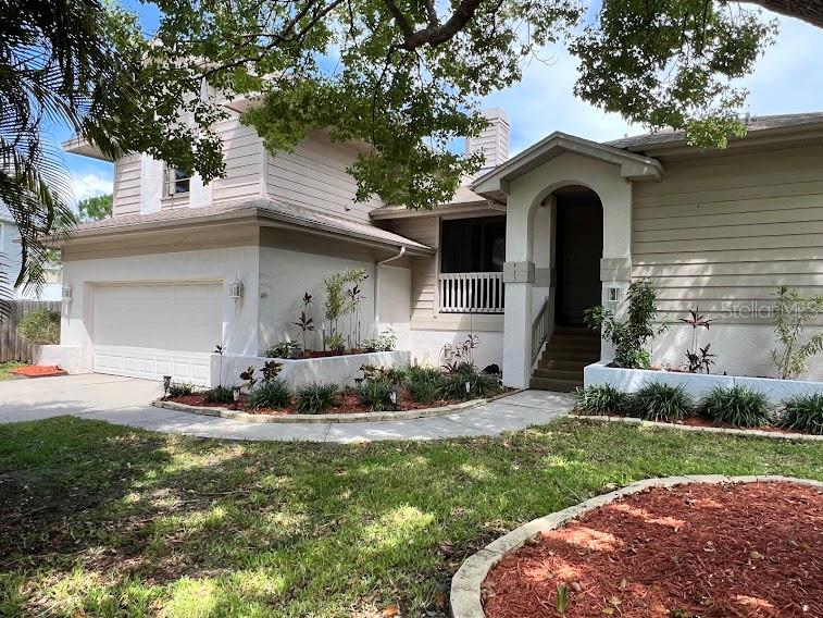 This gorgeous 3-Tier (split-level), 3 Bedroom, 3 Bathroom is located in Palm Harbor. Just minutes away from the baby blue waters of Tampa Bay. Only 20 minutes to Clearwater, 25 minutes to Tampa, and about 18 minutes to Honeymoon Island. Private pool with Infinity style Jacuzzi, plus Rock Wall with water features and massage settings. Fully screened, two level Pool Lanai & Garden with Resort Style outdoor grilling stations for parties and special events. A fully paved, private Half-Court Basketball Court/ and or Multi-Purpose Court in back yard. Working Fireplace, a Two-Car Garage, fenced in huge corner lot, Granite Counter Tops, Giant Skylights, 16' Cathedral Ceilings thru out, open floor plan, extreme amount of storage under home for all those Christmas decorations, Bicycles, or whatever you need to store. Roof is about 9 years old and AC, Pool Pump, and Sump Pump are all less than a year old. The Dinner/Den area is about a whopping 1000 square feet. Bonus room in the Master suite is great for an Office, Den/Nursery, or even a Hobby room. This is a very special home.