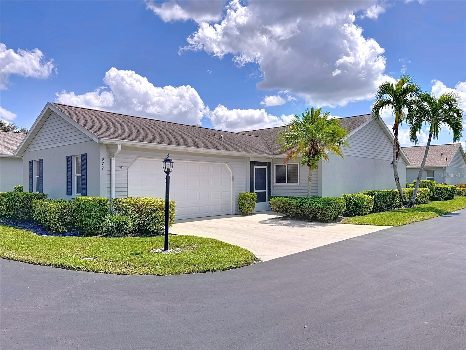 You will love this 2 bed, 2 bath, 2 car garage freestanding villa in the highly sought-after community of Ironwood Villas. This home offers the perfect blend of maintenance free living and a great location. This Villa has a private screened entrance. The primary suite is a serene retreat with a vaulted ceiling, walk-in closet and en-suite bathroom. The bright dining room has a sliding glass door to a bright and cheerful courtyard and a pass-thru to the kitchen. The living room with cathedral ceiling has a sliding glass door that opens to the enclosed lanai. The spacious 2 car garage has a washer and dryer with utility sink, new storm rated garage door, newer A/C and hot water heater. Ironwood Villas is a maintenance-free community with lawn care and exterior upkeep included, plus a heated pool and clubhouse just steps from your door. You’ll love the unbeatable location, just five minutes from Venice Beach and Historic Downtown. Close to shops, restaurants, golf courses, and recreational park and croquet. It’s just a short drive to the I-75 highway and the new Sarasota Memorial Hospital - Venice. Move right in, relax, and start living the Florida lifestyle today! Call now to schedule your private showing because this rare villa won’t last long!