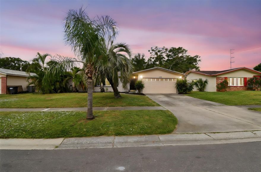 Welcome to this charming and well-maintained block home centrally located in Clearwater featuring 4 bedrooms, 2 bathrooms, and a 2-car garage. Just a short walk to your favorite stores, such as Publix, 5 Below, Sprouts, Hobby Lobby and more! And a quick drive to the stunning Gulf beaches, vibrant St. Pete and Tampa-this location truly can't be beat! Designed in a classic ranch-style design with a desirable split-bedroom floor plan offering privacy and functionality for families and guests. Step inside to a bright, open layout that includes an oversized living and dining room, perfect for entertaining or relaxing. The kitchen has been updated with a new range, featuring a built-in air fryer, a new microwave and a new dishwasher. Just off the kitchen, you will find a versatile bonus room or separate family area ideal as a playroom, home gym, or media space. The primary bedroom is large with a double closet and private bathroom. Step outside to experience your screened in lanai and fenced in yard with no rear neighbors, for added privacy. Additional features include: Remi Halo Plus Air purification system and a surge protector for the AC, offering comfort, efficiency and peace of mind. Located in a low-risk flood zone, this home also benefits from very low flood insurance.  Enjoy the perfect blend of convenience, comfort, and a Florida lifestyle in this move in ready home. Don't miss the opportunity to own a beautiful home in a prime location with room to grow. Check out our virtual walk through!
Room measurements are estimates and should be verified by buyer.