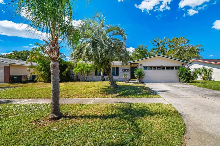 Welcome to this charming and well-maintained block home centrally located in Clearwater featuring 4 bedrooms, 2 bathrooms, and a 2-car garage. Just a short walk to your favorite stores, such as Publix, 5 Below, Sprouts, Hobby Lobby and more! And a quick drive to the stunning Gulf beaches, vibrant St. Pete and Tampa-this location truly can't be beat! Designed in a classic ranch-style design with a desirable split-bedroom floor plan offering privacy and functionality for families and guests. Step inside to a bright, open layout that includes an oversized living and dining room, perfect for entertaining or relaxing. The kitchen has been updated with a new range, featuring a built-in air fryer, a new microwave and a new dishwasher. Just off the kitchen, you will find a versatile bonus room or separate family area ideal as a playroom, home gym, or media space. The primary bedroom is large with a double closet and private bathroom. Step outside to experience your screened in lanai and fenced in yard with no rear neighbors, for added privacy. Additional features include: Remi Halo Plus Air purification system and a surge protector for the AC, offering comfort, efficiency and peace of mind. Garage size= 18'10 x 20'4 (394 sq ft). Located in a low-risk flood zone, this home also benefits from very low flood insurance.  Enjoy the perfect blend of convenience, comfort, and a Florida lifestyle in this move in ready home. Don't miss the opportunity to own a beautiful home in a prime location with room to grow. Check out our virtual walk through!
Room measurements are estimates and should be verified by buyer.
