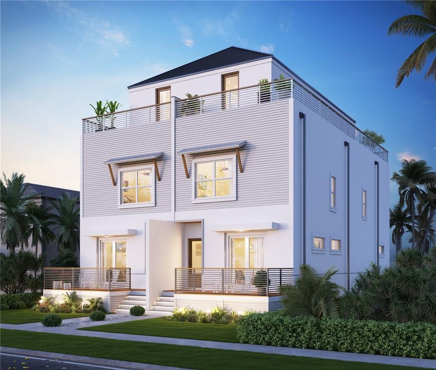 Under Construction.  Sale included both Units 1 & 2. $1,225,000 each for a Total of $2,450,000.  Brand New Townhome With Scheduled Completion of July 2023 Located in the Highly Coveted Neighborhood of Davis Islands!  Perfectly Positioned Within a Few Minutes Walk of Davis Boulevard Offering a Variety of Restaurants, Bars and Shopping, and Also a Few Minute Car Ride to Bayshore Boulevard, Hyde Park and Downtown Tampa.  Boasting Three (3) Bedrooms, Three and One-Half (3.5) Bathrooms, Two (2) Car Garage, Large Front Deck and Beautiful Rooftop Terrace with Artificial Grass, Sun-Sail and Views of Downtown Tampa.  No Expense Has Been Spared with the Finish Selections that Include Solid Wood Cabinetry with Soft-Close Doors, Quartz Countertops, Bosch Appliance Package (with Dual Zone Wine Cooler), Engineered Hardwood Flooring Throughout Living Spaces (Expect Bathrooms), Impact Windows & Doors, 9-10' Ceilings Throughout, Grohe & Delta Plumbing Fixtures, Hinkley Lighting Fixtures (in select locations), Tankless Gas Hot Water Heater and So Much More.  This Quaint Development Offers only Two (2) Residences Allowing Each Unit to Feel Like a Corner Unit for Maximum Privacy and Natural Light.  No HOA Fees or Monthly Assessments as Well!  Schedule a Time to View This Great Project and Secure Your New Home with a $25,000 Deposit.