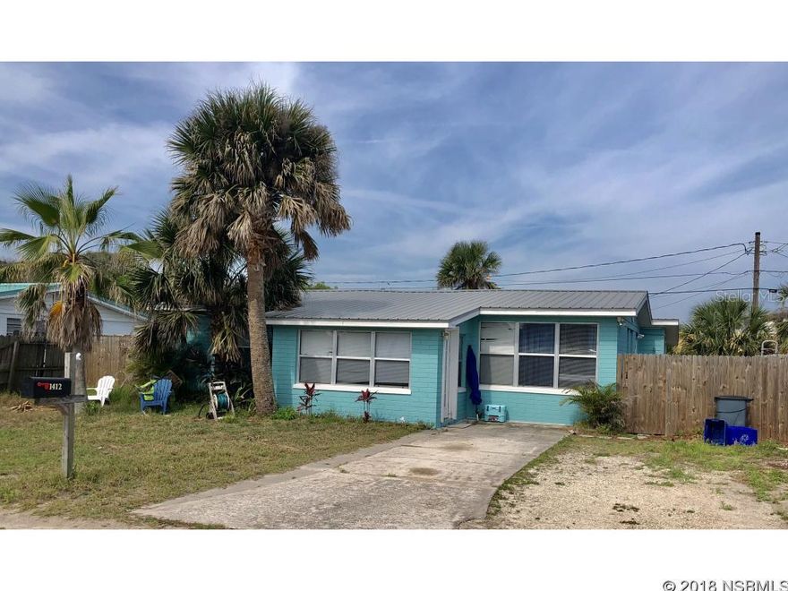 This is a great very centralized location. Add your curb appeal and watch it flourish. Or add an addition for more living area. The possibilities are endless. Great beachside bungalow located 1 block to the ocean in a very central location close to shopping and restaurants. One of the bedrooms has a separate entrance with a full bathroom attached so it could function as an in-law suite. Home has a metal roof and a great sized back yard to potentially add on square footage or a pool. HVAC new Oct 2015. All measurements are approximate. Please verify facts important to you. ;Water: City