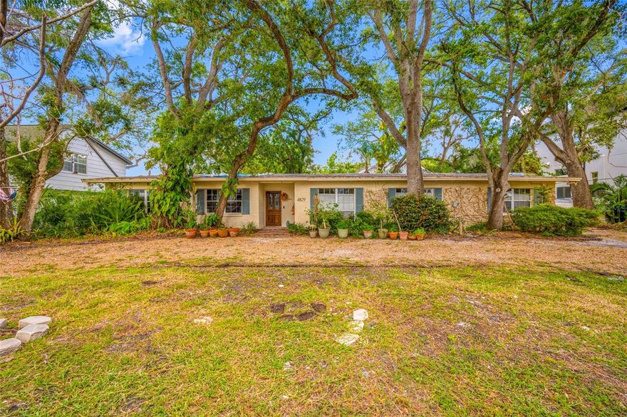 Come see this oversized 117x100 lot located in the heart of Sunset Park, one of South Tampa's most desirable neighborhoods.   This lot offers a blank canvas to build a luxury residence with ample space for a pool, outdoor living space, circular driveway, & more!   This property features numerous mature trees, which add to its character & aesthetic appeal.  Situated in the sought after school district of Dale Mabry Elementary, Coleman Middle, & Plant High.  Convenient location just minutes from the Westshore Business District,  Downtown Tampa, Channelside, Midtown Tampa, Hyde Park Village, International Plaza, & Tampa International Airport.  The existing home was flooded during Hurricane Helene and is being sold "As-Is".   Property is selling for land value.  Don't miss this opportunity to build your dream home on this gorgeous lot!