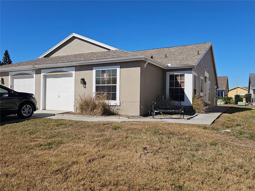 Welcome to an opportunity-filled townhome in the desirable Millpond Estates community, where low-maintenance living meets exceptional value. This 2-bedroom, 2-bathroom home offers a functional single-level layout designed for comfort, convenience, and everyday ease.

The main living space flows naturally to the screened patio, offering a private indoor-outdoor connection ideal for relaxing or entertaining.

The kitchen features a practical layout with ample cabinetry and natural light, ready for your personal updates and vision.

The primary bedroom is conveniently located on the main level and offers a walk-in closet with built-in shelving, and an en-suite bath. A second bedroom and full bathroom provide flexibility for guests, a home office, or additional living space.

Additional features include a one-car attached garage, dedicated laundry area, and a layout that lives comfortably day-to-day.

Offered in as-is condition, this home presents a great opportunity for buyers looking to personalize and add value. With solid structure and a well-designed floor plan, it’s an ideal canvas to make your own.

Enjoy true peace of mind with HOA-covered new roof & maintenance, exterior painting, and more, making ownership simple and low maintenance. Residents have access to a community pool, spa, and clubhouse with social activities, all with low HOA dues and no CDD fees.

Conveniently located near shopping, dining, and entertainment, and notably unaffected by recent hurricanes, this home offers both value and confidence.

If you’ve been searching for an affordable home with potential in a well-kept community, this is one you don’t want to miss.