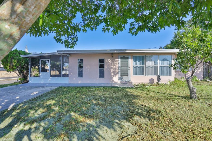 Don’t miss out on this charming opportunity! This remodeled 3-bedroom, 2-bath home in prime Palm Harbor has never been affected by hurricanes and offers true peace of mind. Recent upgrades include a brand-new roof, a beautifully remodeled kitchen, updated bathrooms, and a new washer and dryer. The bright front sunroom welcomes natural light, while the master bedroom features its own bath and a private door leading to a screened porch. Perfect for morning coffee or enjoying the evening breeze. The fenced backyard offers privacy and plenty of space for outdoor activities, complemented by mature mango tree that adds both shade and charm. Two spacious driveways provide ample parking, including plenty of room to park a boat. All of this just minutes from shopping, dining, and the beaches.