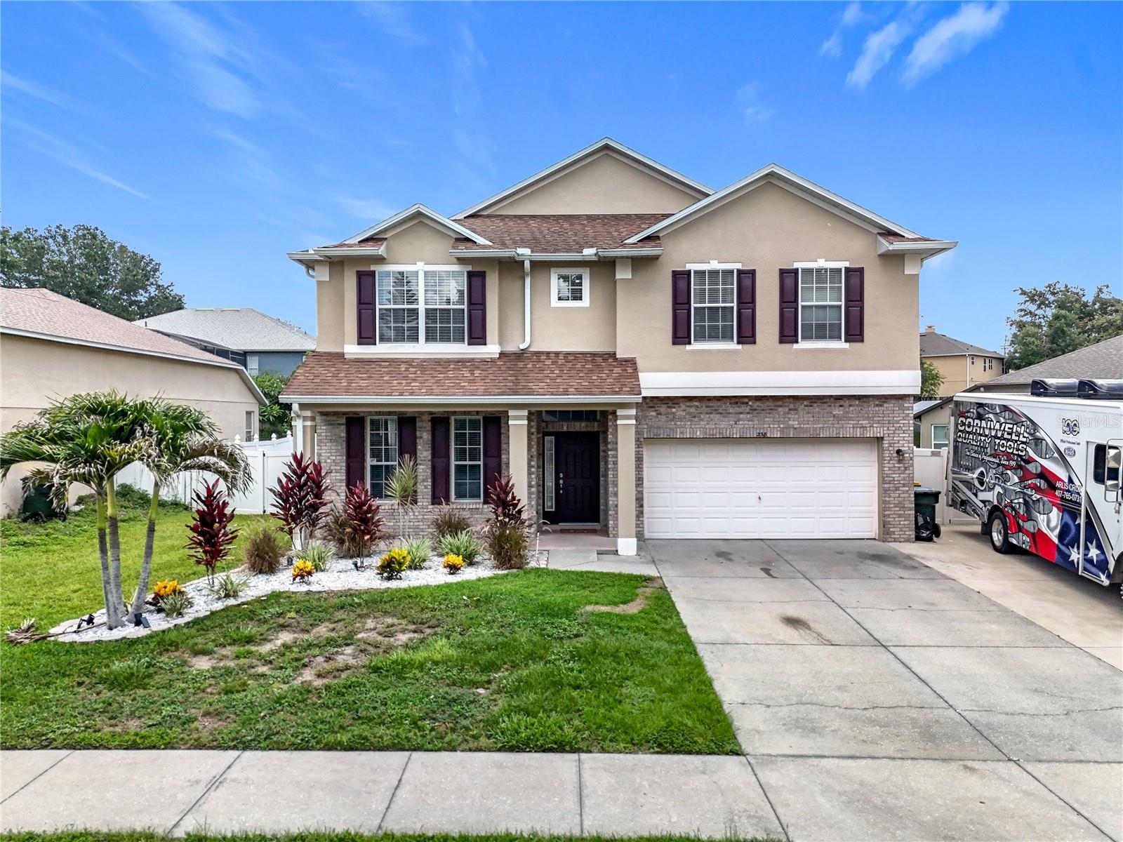 You have to come and look at this spectacular home ready for a new family! A beautifully maintained 5-bedroom, 3-bathroom home offering the perfect combination of space, comfort, and Florida charm. With over 2800 square feet of living space, this home provides plenty of room to grow, gather, and enjoy. Walking in the front door, is a formal living and family area for entertaining your guests. Keep going and you enter the family room and dining area. The newly remodeled kitchen featuring quartz counters overlook a large family room with 1 bedroom and a full bath downstairs. Upstairs you have Brand New carpet throughout the huge loft and 4 bedrooms including the master suite with his and her closets. Master bath has separate shower, garden tub, double sinks and separate vanity area. Highlander Estate located near historic downtown Clermont and the Lake Hiawatha Preserve, a 210-acre park that includes 2 dog parks, a play area, picnic area, splash park, fishing pier, hiking/biking/and walking trails, swimming beach; at Lake Minneola.