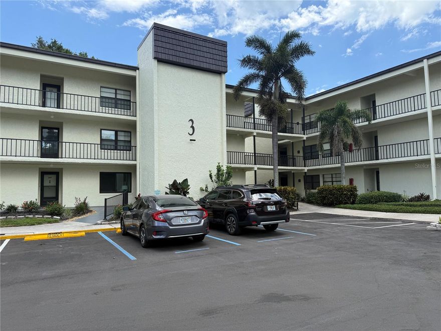 Move-in ready 1 bedroom, 1 bathroom condo located in the desirable 55+ community Lakeview of Largo! This first-floor unit offers convenient walk-out access to a bridge leading directly to one of the community’s three pools. Recent 2024 updates include a brand-new walk-in shower, vanity, and toilet, as well as new flooring in the bathroom and kitchen and updated countertops. The condo has luxury vinyl flooring throughout -  there is no carpet! The AC is from 2022, and the water heater is from 2023. The laundry room and storage locker are located steps away from your unit. This is a beautifully landscaped and well - maintained community with 3 pools (one heated for year-round enjoyment), a spa, walking paths, grills, a very active clubhouse and shuffleboard. This community is in a no flood zone and the condo fees cover grounds maintenance, cable, internet, trash, and water! Enjoy comfortable, low-maintenance living with great community amenities in a peaceful setting. This condo is just minutes from the beach and walking distance to restaurants, shopping, dining, and so much more!  Perfect for year-round living or a seasonal retreat!