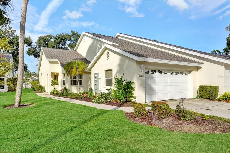 One or more photo(s) has been virtually staged. PRICED TO SELL AND POTENTIAL RENOVATION UNDER NEIGHBORHOOD COMPS!

Centrally located on the Palm Aire Golf Course, this beautifully maintained 3-bedroom, 2-bath villa offers a wonderful opportunity to enjoy the Florida lifestyle in one of Sarasota's most desirable and established communities. Just 3.8 miles from University Town Center (UTC)—with its wide variety of shopping, dining, and the new Mote Science Education Aquarium—the home is ideally positioned for both everyday convenience and leisure. Less than 6 miles away from the Sarasota airport for easy and quick access. Sarasota’s renowned beaches, arts, culture, and year-round events are all within easy reach.

With 1,604 square feet under air, the villa features cathedral ceilings, neutral tones, and an open, airy layout that feels welcoming and spacious. The oversized garage provides room for a vehicle, golf cart, and extra storage—perfect for seasonal residents or those who enjoy an active lifestyle.

The home has been exceptionally well-maintained and meticulously cared for, reflecting pride of ownership throughout. It is very clean, bright, and comfortable, making it easy to move right in and enjoy.
The living room, dining area, lanai, and primary bedroom create an inviting living space to relax or entertain, all while the additional bedrooms provide flexibility for guests, family members, or home office space.

The property is priced attractively within the neighborhood, offering room for personalization or future updates while remaining well-positioned among comparable homes in Palm Aire. New roofs have been installed throughout the community, and the $12,000 special assessment has already been paid in full, providing added confidence and long-term value.

Whether you’re seeking a full-time residence, winter retreat, or a comfortable home for retirement, this villa delivers location, quality updates, and a welcoming community—a place to truly enjoy Florida living.