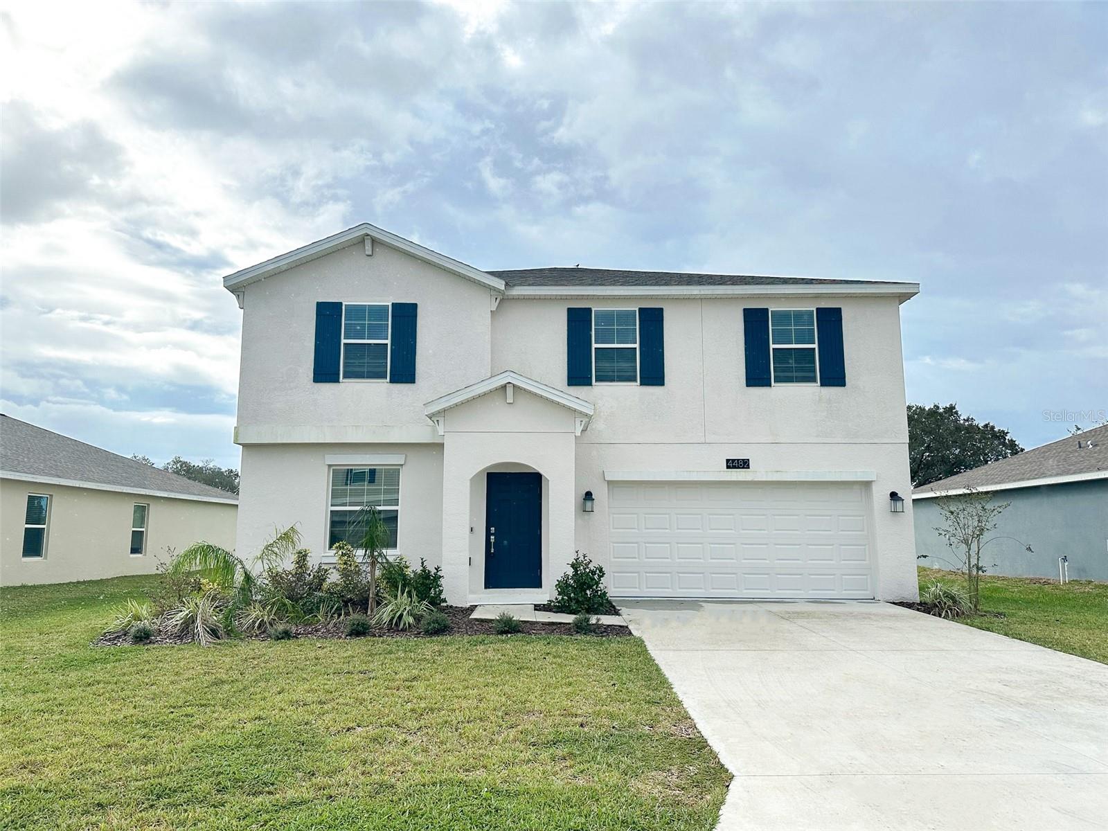 Move-In Ready! Spacious and energy-efficient 4-bedroom, 2.5-bath home with solar panels and stunning pond views, located in the highly desirable Sawgrass Bay community. This well-maintained, like-new home features an open-concept layout with a versatile flex room and a spacious kitchen that includes a large pantry and overlooks the family room—perfect for gatherings and quality time. All four bedrooms and a generous loft are located upstairs. The owner's suite boasts a large walk-in closet and dual sinks for added convenience. Additional highlights include a washer and dryer, a 2-car garage with ample storage space, and modern energy-saving features thanks to the solar system. The community offers fantastic amenities such as a swimming pool, playground, and more. Conveniently located near U.S. Hwy 27 and U.S. 192, just 20 minutes from Disney and close to Publix, Walmart, Lowe’s, restaurants, shopping centers, the public library, post office, and top-rated schools.