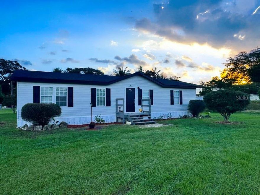 Welcome to your beautifully renovated home on a quiet paved road in Summerfield, just 5 minutes from The Villages and 20 minutes to Ocala. Conveniently located near shopping, dining, top-tier schools, hospitals, and more, this home offers modern comfort and unbeatable accessibility. Enjoy peace of mind with a brand-new roof and AC installed in 2025. The interior features new luxury vinyl plank flooring throughout, a fully updated kitchen with brand-new cabinets, stunning granite countertops, and top-of-the-line stainless steel appliances. Both bathrooms have been tastefully remodeled with modern amenities, and the entire home has been freshly painted inside and out. Outside, you’ll find new skirting, a spacious storage shed, and a huge oversized yard perfect for entertaining or relaxing. With every major upgrade already completed, this move-in-ready home is truly a rare find—priced to sell fast!