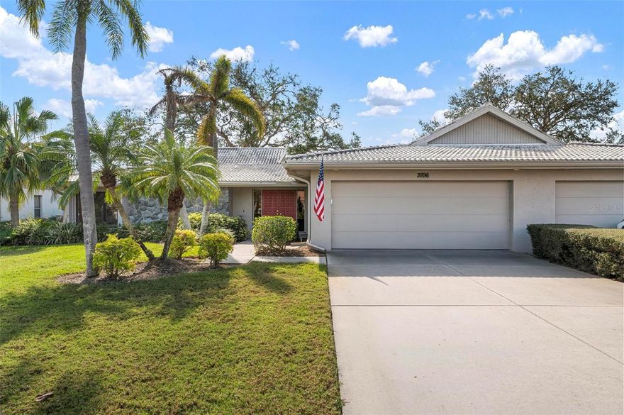 Welcome to highly sought-after Lakeshore Village South, one of Sarasota's premier 55+ communities offering the perfect blend of comfort, convenience, and carefree living. This beautifully maintained 2-bedroom, 2-bath residence is ideally positioned to capture serene lake views and features a bright, open floorplan designed for easy everyday living and effortless entertaining. Sun-filled living spaces create a warm and inviting atmosphere, while peaceful water views provide the perfect backdrop for relaxing mornings or quiet evenings at home. The kitchen is appointed with new stainless steel appliances, while tile flooring throughout the main living areas adds style, durability, and easy maintenance. A spacious 2-car garage provides ample storage and convenience, and the pet-friendly community makes it easy to enjoy life with your furry companions. Recent updates include a brand-new tile roof, adding both value and peace of mind. Residents enjoy a vibrant lifestyle with outstanding amenities including a community pool, and for only $200 yearly, a clubhouse, tennis courts, and pickleball courts. Ideally located just minutes from world-famous Siesta Key, as well as shopping, dining, and everyday conveniences, this is your opportunity to enjoy the best of Sarasota living in a welcoming maintenance-free community.