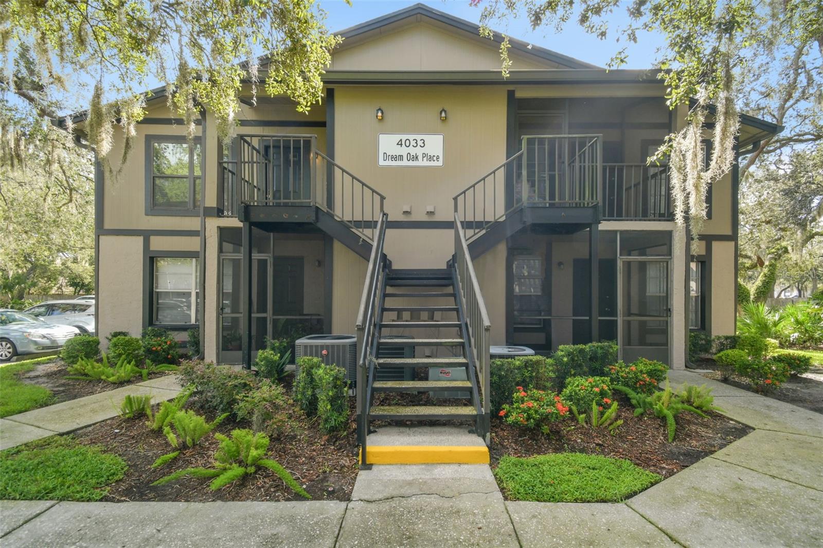 Welcome to 4033 Dream Oak Pl Unit 202 Step into this beautifully updated 2 bedroom, 2 bathroom condo in North Oaks Condo III. Upon entry, you’re welcomed by an open floor plan with a spacious living room featuring a wood-burning fireplace and a kitchen with ample cabinet space and 2023 stainless steel appliances. The primary bedroom offers a walk-in closet and private ensuite bath, while the nicely sized second bedroom sits next to the second full bath. Additional highlights include a 2023 HVAC system and a laundry room on the front porch.
Nestled in the sought-after North Oaks community, residents enjoy amenities such as a community pool, tennis and racquetball courts, and beautifully maintained grounds. The location can’t be beat – just minutes from USF, the VA Hospital, AdventHealth, Moffitt Cancer Center, Busch Gardens, and quick access to I-275 and I-75 for an easy commute anywhere in the Tampa Bay area.
Perfect as a primary residence, seasonal home, or investment property, this move-in ready condo offers exceptional value in a prime location.