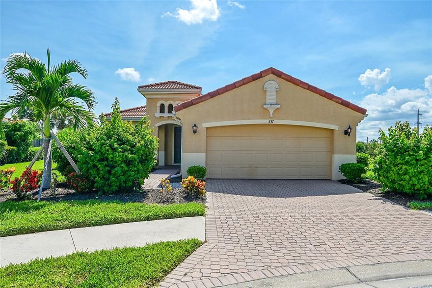 Imagine Yourself Living Lakefront HERE in Venetian Golf & River Club! Welcome to a serene cul-de-sac haven; this stunning 3-bed, 2-bath waterfront home sits on an expansive lot overlooking the community’s deepest spring-fed lake. With no flood zone concerns and views that elevate every sunrise and sunset, this delightful retreat offers both peace and reassurance. Prepare meals effortlessly in a well-appointed kitchen, boasting granite countertops, elegant wood cabinetry, and sleek stainless-steel appliances. The seamless flow into the inviting living room makes entertaining and everyday living a breeze. Indoor-outdoor flow at its best. Sliding glass doors create a connection to your screened-in lanai—your private oasis featuring a sparkling pool and spa. Need a quiet moment? A private entrance from the master suite lets you slip outside in complete tranquility. Elegant tile flows through the living spaces, while plush carpeting adds comfort in the bedrooms, striking the perfect balance between style and coziness. Located in the Venetian Golf & River Club of North Venice, this property gives you access to remarkable lifestyle amenities: a 18-hole championship golf course, par-72 and designed by renowned architect Chip Powell, and a 20,000 sq ft Mediterranean-inspired River Clubhouse offering both elegant and casual dining options, with stunning views of preserved natural landscapes. Other amenities include a resort-style pool, lap pool, spa, poolside Tiki bar, fitness center with professionally led classes, and six Har-Tru tennis courts (plus newly added pickleball courts). There is an enchanting 70+ acre nature park with a boardwalk woven through wetlands and wildlife habitats—perfect for birdwatching, walking, and reconnecting with nature. Picturesque views abound; many residences frame golf, lake, or nature preserve vistas for a peaceful backdrop. Residents live a blend of luxury, nature, and recreation from the pristine beaches of Venice Island and Casey Key to proximity of I-75, Sarasota, and local conveniences. This isn’t just a property... It’s a launchpad for the lifestyle you envision. Waterside mornings and sunset reflections on your private lanai, effortless access to outstanding culinary, recreational, and nature-filled amenities can be your reality. Don’t miss your chance to step into this blend of comfort, community, and natural beauty. Schedule your tour today and experience the Venetian Golf & River Club lifestyle—where serenity meets sophistication.