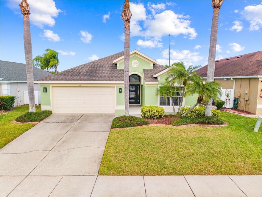 This is an immaculately maintained 3 bedroom, 2 bathroom executive style home in the gated community of Stonehurst at Stonefield, located off Osceola Parkway and John Young Parkway and convenient to plenty of shopping and dining, schools, I-4, 417, and right down the street from the Loop! This unit has been maintained very well and includes vaulted ceilings, tile/wood vinyl flooring. The living room/family room combo, dining room, open kitchen, breakfast nook, master bedroom with California done walk-in closet, master bath with his/her vanities and garden tub, custom draperies, custom paint, granite counter tops, added extras, upgrades galore, and a screened patio, washer/dryer hookups, and two car garage. Included is access to community pool, tennis, clubhouse and fitness center. Owner is Licensed Real Estate Broker.