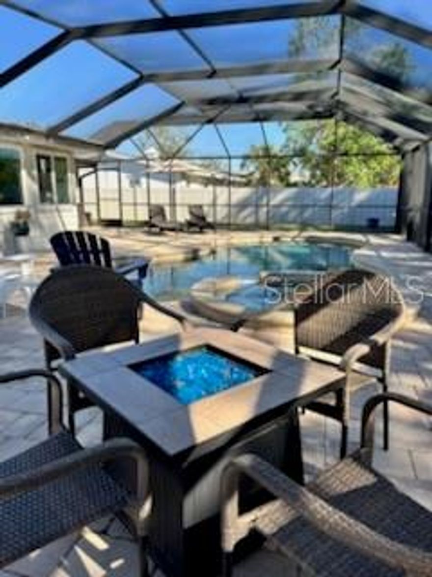 Available 7/1/25   Short Term Rental. Annual rental optional.  Want to find out " What's all the fuss about Sarasota?" Here it is! Nestled in a secure, family-oriented neighborhood, the home's charm begins at the curb. The thoughtfully landscaped surroundings and inviting exterior set the stage for the warmth and comfort found within. This 2-bedroom, 1 1/2-bath home underwent a thoughtful and complete renovation in 2020, including a TESLA Solar roof and Generator.  Everything from the new roof, Impact windows, doors, flooring, cabinetry, pool and landscaping was freshly upgraded. An in ground heated pool and hot tub with large cage enclosure with outdoor seating area and Fire pit, Convenience is key with this home's proximity to downtown Sarasota and 10 minutes to #1 Siesta Key beach. Great dining near-by including; Geckos Grill & Pub, Tripletail Seafood & Spirits, Walt's Fish Market, Brine Seafood and Raw Bar, Ruth's Chris Steakhouse and all the shops, dining and entertainment in Gulf Gate Plaza. Home is beautifully furnished and ready for you to enjoy. Seasonal Rental Available starting July 1st 2025.  (Furnished) [ STR taxes not included in rental price] [Seasonal rate - $9,000 - 10,000. Off Season $4,500 - $6,500/mo.]  All taxes apply for Short Term Rentals less than 6 months and 1 day.