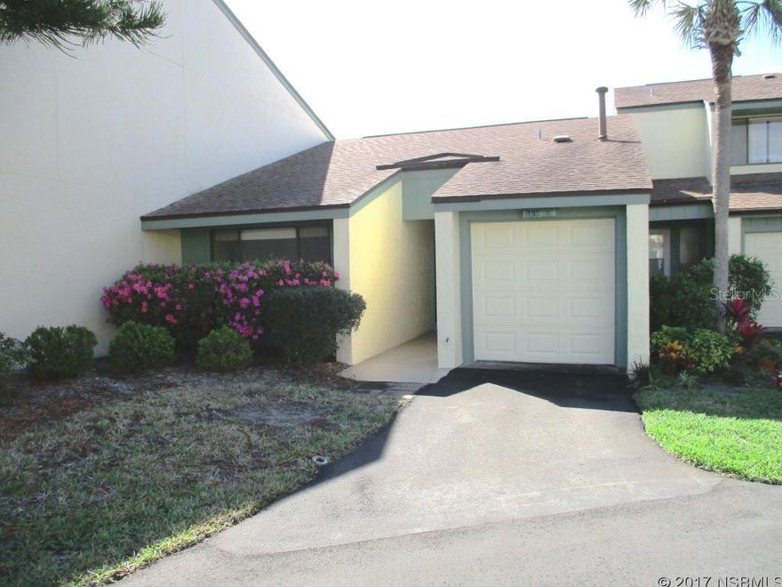 A hard to find 1/1 with a golf cart garage in our Premier Sugar Mill Country Club! Ground floor, single level home just made for you! Beautifully landscaped and kept up this unit comes completely furnished and comes with a washer and dryer. Unit has brand new A/C and natural gas heater, newer kitchen appliance, and all new fixtures. Heated community pool and all that is Sugar Mill CC and their 27 holes of golf. ;LocationDescription: Condo ;Water: City