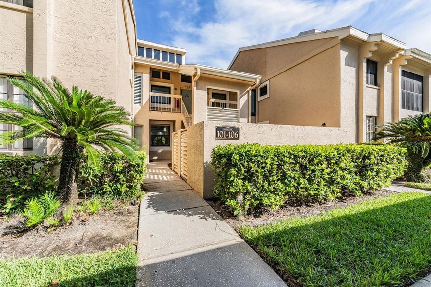Welcome to this inviting FIRST FLOOR condo in the gated community of East Lake Woodlands. This 2-bedroom, 2-bath home is filled with thoughtful updates and offers a comfortable, easy lifestyle. As you step inside, the kitchen is just to your left, featuring stylish two-toned cabinets with white uppers and blue-gray lowers, along with Stainless Steel appliances that are only three years old. The kitchen opens to the dining and living area, giving the space an open and welcoming feel. A wet bar in the dining room adds a fun touch for entertaining family and friends.

One of the highlights of this condo is the large screened-in back patio, where you can relax and enjoy peaceful views of the conservation area. It’s the perfect spot to watch wildlife and soak in the natural setting. The patio also includes a storage closet with the washer and dryer, making laundry convenient and out of the way.

The primary bedroom is tucked away in the rear of the home, offering privacy and a calming retreat. It has laminate flooring, a slider to the patio, two closets including a walk-in, and an ensuite bathroom with a beautifully updated walk-in shower and new double vanities. The second bedroom is located at the front of the unit with easy access to the updated second bathroom. The HVAC was recently replaced in 2025, giving peace of mind to the new owner.

Living in East Lake Woodlands means you’ll enjoy a friendly, active community with golf courses, pools, tennis courts, a clubhouse, and miles of sidewalks for walking or biking. Plus, the location couldn’t be better—close to shopping, dining, and all the conveniences you need. *Some photos have been virtually staged* This condo is the perfect place to settle in and feel right at home. IT'S NOT JUST A HOME...BUT A LIFESTYLE!  **PREFERED LENDER IS OFFERING $5,000 TOWARDS BUYERS CLOSING COSTS - ASK YOUR AGENT FOR MORE INFORMATION**