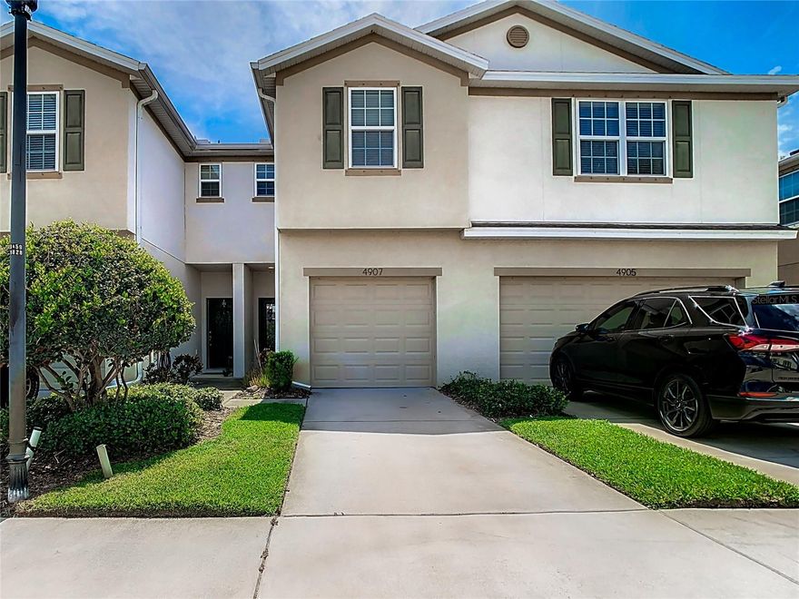 Convenience and comfort is found here. This quaint and quiet neighborhood nestled between Tampa and Brandon provides the commuter with easy access to Interstate 75 North or South and the ramp to Selmon Expressway for an easy drive to the beaches or downtown Tampa. The interior has all of the features you yearn for, including a large L-shaped kitchen and ample cabinetry and two pantries. Granite countertops in kitchen and bathrooms. Stainless steel appliances. Dark laminate wood floors on first level. Upstairs, the master and secondary bedroom have good distance between them as they are split by a loft. The loft can be an office, playroom, movie room, personal gym, library… The possibilities are endless. Escape the day while gazing at flock of ducks as they waddle by your patio door. The unit is rare as it sits on the community pond. A wonderful large tree with a high canopy also provides glorious shade to the patio giving you the opportunity to enjoy relaxing moments at home. Come home to serenity in this quiet, gated community easily access Interstate 75 and Leeroy Selmon Expressway for easy work commutes and access to airport. Come for a tour. Experience the cozy, quiet community for yourself.