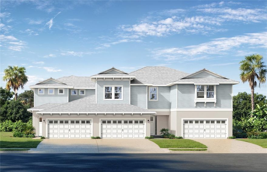 Under Construction. Welcome to 31838 Clover Fin Court at Lagoon Residences at Epperson! 3 Bedrooms | 2.5 Bathrooms | 2-Car Garage | Bermuda Floorplan
Discover modern Florida living in the thoughtfully designed Bermuda floorplan, located in the highly sought-after Lagoon Residences at Epperson. This two-level home offers an open-concept layout, stylish finishes, and comfortable living spaces designed for both everyday living and entertaining. Step inside to a welcoming entry that leads into a bright and spacious main living area filled with natural light. The chef-inspired kitchen features a large island with bar seating, generous counter space, and a walk-in pantry for added storage. The kitchen flows seamlessly into the dining and family room, creating an ideal setting for gatherings. Sliding doors lead to a covered lanai, perfect for enjoying Florida’s outdoor lifestyle. The primary suite offers a relaxing retreat with a well-appointed ensuite bathroom featuring a dual-sink vanity, step-in shower, private water closet, and two separate walk-in closets, providing plenty of storage and convenience. Two additional bedrooms share a full bathroom and provide comfortable space for family members, guests, or a home office. A convenient upstairs laundry room adds ease to daily routines. Located in the desirable Epperson community, residents enjoy access to the world-famous lagoon featuring crystal-clear waters, sandy beaches, paddleboarding, kayaking, cabanas, and on-site dining. With nearby shopping, dining, and convenient access to major roadways, this home offers the perfect blend of comfort, convenience, and resort-style living.