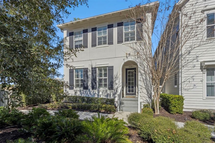 Welcome home to this gorgeous Alameda Model, built in 2017 and perfectly positioned on a corner lot in the sought-after Spring Lake Village of Celebration. From the moment you arrive, you’re greeted by tree-lined streets, winding trails, tranquil lakes, and conservation views that make Spring Lake one of Celebration’s most delightful neighborhoods. This 3-bedroom, 2.5-bath residence offers a thoughtfully designed floor plan filled with tasteful upgrades. Downstairs living areas are enhanced by elegant crown molding and upgraded flooring, creating a cohesive and inviting flow throughout the main level. The heart of the home is the magnificent gourmet kitchen, open to the dining and living spaces, and designed for both everyday living and entertaining. Features include 42-inch cabinetry, granite countertops, tile backsplash, stainless steel appliances, a spacious pantry, and a large island with seating. The dining area sits in a charming alcove just off the kitchen, perfect for intimate meals or morning coffee. Upstairs, the home continues to impress with a generous loft area, ideal for a home office, reading nook, or media space. The primary suite is a true retreat, showcasing tray ceilings, ceiling fan, a large walk-in closet, and ample space for a king-size bed plus a sitting area. The spa-inspired primary bathroom features double sinks and a walk-in rain shower. Two additional bedrooms share a full bath, and the second floor is completed by a laundry room with built-in cabinet storage for added convenience. Living in Spring Lake means enjoying its private community pool, fitness center, playgrounds, scenic trails, lakes, and conservation areas, all while being part of Celebration’s legendary amenities. Celebration offers miles of walking and biking trails, multiple community pools, parks, playgrounds, dog parks, golf, tennis, seasonal events, farmers markets, and a vibrant downtown filled with boutique shopping and world-class dining. Located just minutes from Walt Disney World, major attractions, shopping, and entertainment, and with easy access to Orlando International Airport, this home offers the perfect balance of peaceful neighborhood living and unmatched convenience.
