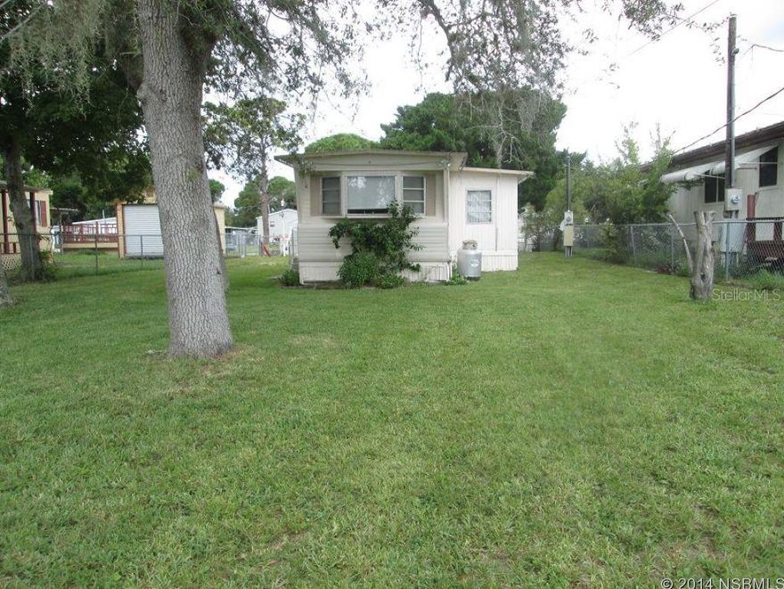 Canal front, single wide mobile home, fully furnished. (Inventory available at office. ) Two bedrooms, 1 bath. Water front, concrete block storage unit. ;Water: City
