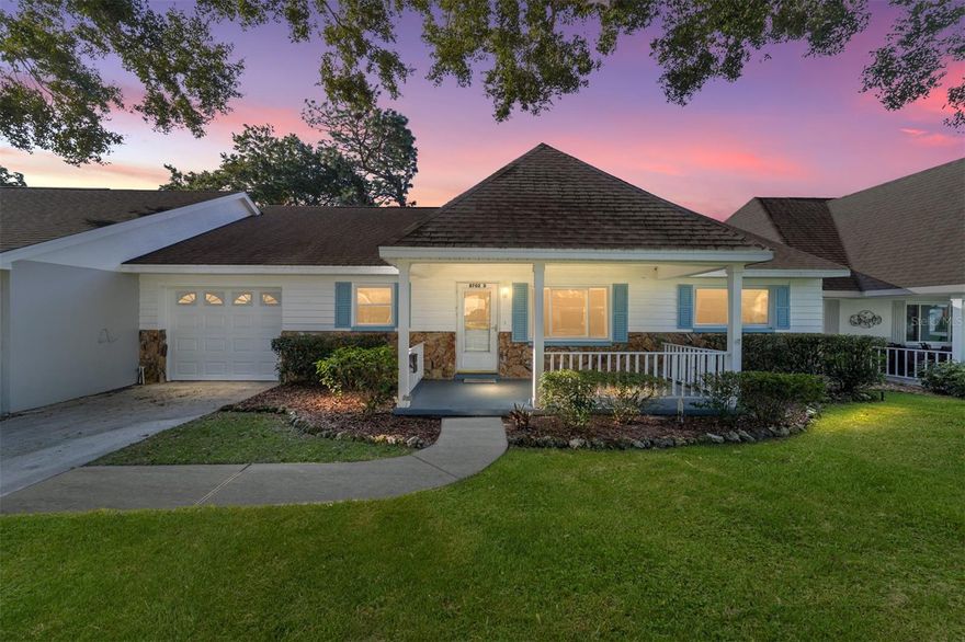 Welcome home to this charming and well-maintained Birmingham villa in the desirable On Top of the World community! Bright and welcoming, this clean original home is ready for you to make it your own. Enjoy a comfortable layout with 2 bedrooms, 2 bathrooms, and an open living area that feels spacious and inviting.

The kitchen features granite countertops, recessed lighting, and a newer refrigerator, combining practicality with modern touches. Thoughtful updates include most windows replaced in 2015, extra attic insulation, roof replaced in 2018, AC installed in 2013, and a 3-year-old electric water heater. The primary bathroom offers a new high toilet, and you’ll also appreciate the water softener, insulated garage door, rear garage service door, and solar tube that brightens the home with natural light. The villa also includes ceiling fans throughout, adding to the home’s comfort and energy efficiency.

Step outside to enjoy spacious front and back yards, perfect for gardening, entertaining, or simply relaxing in the Florida sunshine. Located in a vibrant 55+ community offering resort-style amenities, golf, fitness, clubs, and endless social activities, this villa is the perfect blend of comfort, convenience, and lifestyle.