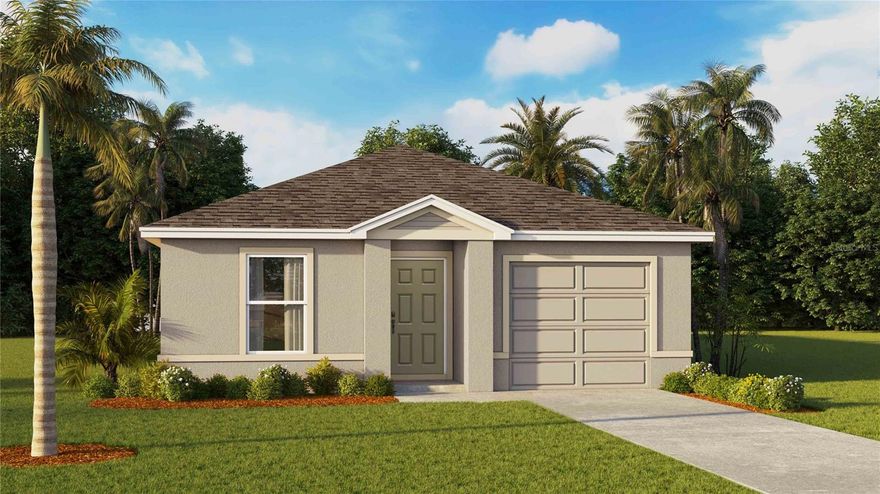 Under Construction. The Aflord floorplan is a thoughtfully designed single-story home featuring 5 bedrooms, 2 full bathrooms, and over 1,700 square feet of open-concept living space.  This plan features a bright and airy layout that blends functionality with modern style. At the heart of the home, the kitchen impresses with sleek quartz countertops, a center island, and stainless-steel appliances, creating a stylish and functional space for cooking and entertaining. The adjoining dining and living areas open up to the outdoor patio. The Owner's Suite features a private ensuite bathroom, with a double vanity sink and large walk-in closet. The 4 additional bedrooms share the spacious second bathroom, also with a double vanity sink and quartz countertops. The dedicated laundry room is conveniently situated near the bedrooms and kitchen. The Alford is complete with a state-of-the-art smart home system that keeps you connected to your home at all times. Pictures, photographs, colors, features, and sizes are for illustration purposes only and will vary from the homes as built. Home and community information including pricing, included features, terms, availability and amenities are subject to change and prior sale at any time without notice or obligation. CRC057592.