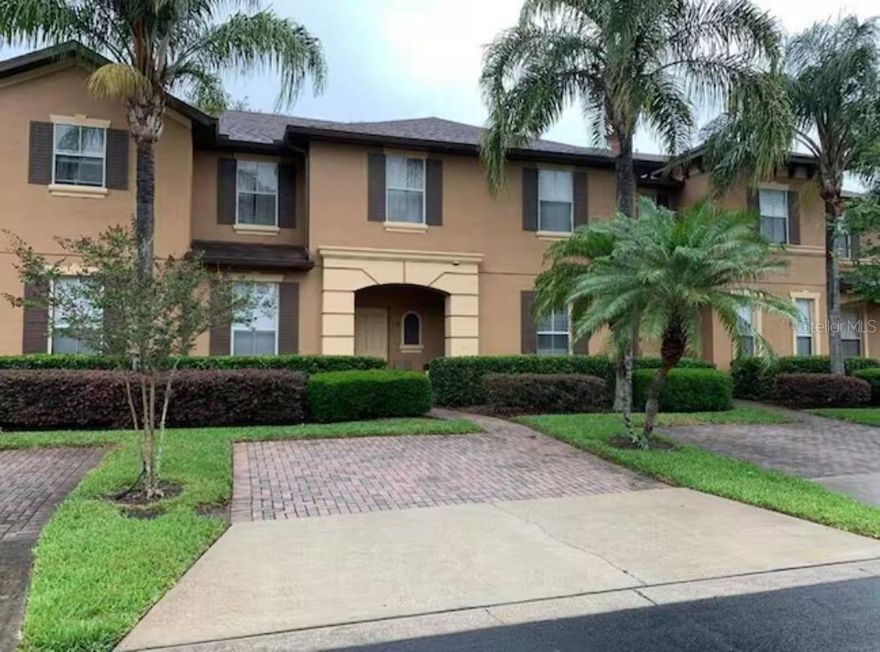 ? Don’t Miss This Opportunity Near Disney! ?

Welcome to your fully furnished townhome in the highly sought-after Regal Palms Resort, an exclusive gated community just minutes from Disney. Whether you’re searching for the perfect vacation retreat, a smart investment property, or even your permanent staycation home, this villa checks all the boxes!

?? Prime Location – Being close to the resort-style pool makes this unit a top choice for vacationers, ensuring strong rental demand.

The Regal Palms Resort features over 600 Tuscan-inspired villas and offers unmatched amenities, including a tropical swimming pool, lazy river, thrilling water slides, tiki bar, outdoor terrace, playground, BBQ area, fitness center, and a luxurious day spa. Plus, everyday essentials are just minutes away with Publix Supermarket, restaurants, banks, medical offices, and salons all nearby.

Inside, this welcoming townhome greets you with 12x12 ceramic tile flooring throughout the first floor and bathrooms. The kitchen boasts oak-finish cabinets, light countertops, and matching appliances, with a breakfast bar overlooking the dining and living area. The spacious living room, filled with natural light, flows seamlessly to the covered patio, complete with stone-style tile flooring and mature landscaping—perfect for relaxing outdoors.

A convenient half bath with pedestal sink and a laundry room featuring a Kenmore washer/dryer combo complete the first floor. Upstairs, the carpeted staircase leads to two bedrooms and a full bathroom, while the master suite offers a spacious walk-in closet and a private bath with Jacuzzi tub—your own personal spa oasis.
This property is a turnkey opportunity—ready for you to enjoy or to generate immediate rental income.

?? Schedule your private tour today and make this Disney-area gem yours before it’s gone!