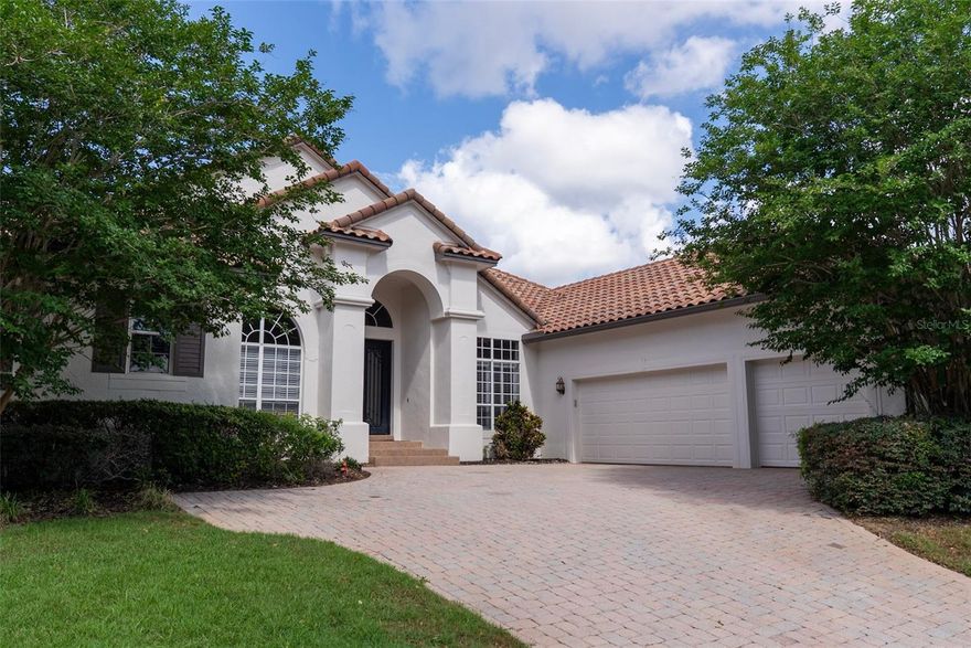Located in one of Dr. Phillips’ premier guard-gated luxury communities, Vizcaya, this beautifully maintained SINGLE-STORY residence offers an exceptional blend of elegance, comfort, and privacy. Situated on a quiet cul-de-sac, this 4-bedroom, 3-bath home with a pool, dedicated office, and oversized 3-car garage features a spacious triple-split open floor plan designed for both everyday living and effortless entertaining.

The updated kitchen with stainless steel appliances and freshly painted cabinets opens to the family room and is perfectly positioned for entertaining family and guests alike. The spacious primary suite serves as a private retreat, complete with a cozy sitting area and a luxurious bath featuring dual vanities, a soaking tub, a walk-in shower, and generous closet space. The secondary bedrooms are generously sized and located toward the rear of the home, while an additional guest bedroom and bath are positioned separately near the front of the residence.

Vizcaya offers an exceptional location that includes convenient access to Restaurant Row, world-class shopping, attractions, major highways, and top-rated schools. The Vizcaya community is excellently maintained and offers many amenities: tennis courts, a gym, pools, quiet walkways, a clubhouse, lakes, a stunning entrance, lush greenery, and more. Must see! This is a rare opportunity to own a beautifully appointed home in one of Central Florida’s premier guard-gated communities.

A stunning hand-forged iron front door with waterfall glass creates an impressive entry into the home’s expansive living and dining spaces, highlighted by ceramic tile flooring, custom built-in niches, plantation shutters, unique sunburst windows, and abundant natural light throughout. The open-concept design seamlessly connects the main living areas while offering beautiful views of the private pool and large outdoor living space.
 
Additional upgrades include fresh interior and exterior paint (2025), two new AC systems (2023), and a new hot water heater (2023), providing both style and peace of mind. Step outside to enjoy your own private pool and covered outdoor living area, creating the perfect Florida lifestyle setting year-round. Must see!