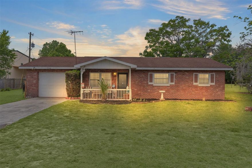 MEMORIES ARE WAITING TO BE MADE! This 3 bedroom, 2 bath home is situated on ONE ACRE! It is adorned in the back yard with several fruit bearing Pear Trees! This home offers 1148 Sq Ft of Living plus a One Car garage, a full bath off the Garage and a bonus room. The kitchen has a breakfast bar, a utility closet and a newer refrigerator. Storage is not an issue, with an included storage shed in the backyard. With booming growth in the area, this is an investment property worth strong consideration!  Roof-2009, HWH-2026, HVAC 2008