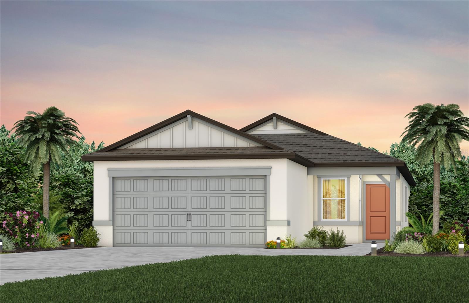 Under Construction. Enjoy all the benefits of a new construction home in the serene setting of Ocala, FL's horse country, with an age-restricted, fully amenitized lifestyle at Del Webb Stone Creek. This is the active adult community you've been looking for, with amenities that include an 18-hole championship golf course, a full restaurant and bar, indoor and outdoor pools, sports courts, and so much more. Our sprawling amenities, clubs, and classes will fill your retirement days with activities to make new friends and memories.
With an open-concept home design, this popular Candlewood floor plan has all the upgraded finishes you've been looking for. The designer kitchen showcases a spacious center island, a large, single-bowl sink, modern white cabinets, 3cm quartz countertops with an 8"x9" hexagon tiled backsplash, and Whirlpool stainless steel appliances, including a range, microwave, refrigerator and dishwasher.
The bathrooms have matching cabinets and quartz countertops and comfort height commodes. Plus, the Owner’s bath features a walk-in shower and dual sinks. There is 12”x24” floor tile in the baths and laundry room and luxury vinyl plank in the main living areas and stain-resistant carpet in the bedrooms.
This home also features a convenient laundry room with Whirlpool washer and dryer, a covered lanai, a versatile enclosed flex room, large kitchen pantry, and a 2-car garage with a 4’ extension and a utility sink.
Additional features and upgrades include LED downlights in select locations, pendant pre-wiring in the kitchen, TV prep in the gathering room, whole house faux wood blinds and a Smart Home technology package with a video doorbell.