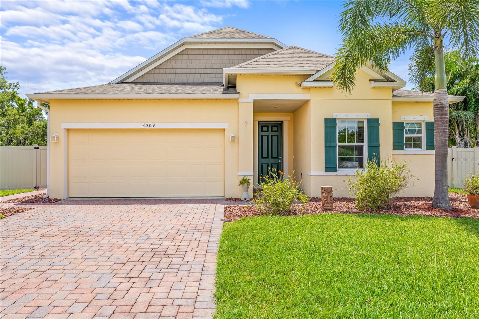 Tucked away at the end of a quiet cul-de-sac in the desirable Heron Creek community, this beautifully maintained 2018-built pool home offers 1,878 sq ft of thoughtfully designed living space. The open-concept floor plan
features three spacious bedrooms and two full bathrooms, including a master suite with dual vanities and a luxurious rainfall shower for a spa-like experience. The kitchen is outfitted with high-end Wolf wood cabinetry,
GE appliances including two self-cleaning ovens, and an oversized stainless steel sink with a Pfister kitchen faucet. You'll also appreciate the convenience of a pantry and USB/electrical outlets for easy device charging.
Throughout the home, quality finishes such as granite countertops, brushed nickel light fixtures, and Kwikset satin nickel hardware add a touch of elegance. Step out to the generous screened lanai overlooking your
solar-heated pool with automatic chlorine feed—a perfect setting for relaxing or entertaining. The .27-acre fenced backyard backs to open space with no rear neighbors, ensuring privacy and tranquility. Impact-grade,
low-E dual pane vinyl windows provide added security and energy efficiency, complemented by R-30 ceiling insulation and a high-efficiency Trane heat pump with variable speed A/C. Additional features include an 8'8"
first-floor ceiling height, Classique-style raised panel interior doors, decorative wood window sills, wall-to-wall carpet, Plank tile. The home is built with structural steel-reinforced concrete block exterior walls and a 10-year
structural warranty for peace of mind, with hurricane shutters included. Outside, a brick driveway and walkway enhance the curb appeal, while a two-car garage offers ample storage space. Low HOA fees and no CDD
charges make this home an excellent value. Located in Flood Zone X with no flooding history, making flood insurance is not required. This move-in-ready home perfectly balances comfort, style, and functionality in one of
the area’s most sought-after neighborhoods.