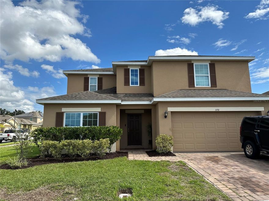 $10,000.00 SELLERS CREDIT !!!!!!!!!!!!! THIS BEAUTIFUL CORNER LOT IS WHAT YOU'VE BEEN LOOKING FOR!! Don't miss out on this great opportunity. This spacious house is on a huge corner lot. This home offers 5 bedrooms and 3 full baths  and a huge loft on the second floor. On the first floor there is on bedroom with a full bathroom. Enjoy the fun at the community pool or playground. Just minutes from I-4, stores and restaurants. If you are looking to be close to mayor theme parks, this were you want to be. Solar panels are transferable to new owner. Don't miss out!!!!