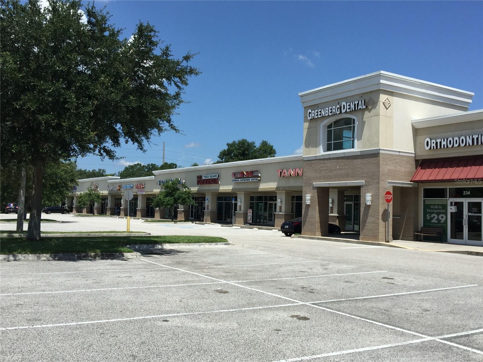 Lease space available in Bearss Village. Suite 238 is 5,000 SF and is currently built out as an emergency veterinary hospital. The space feature a large waiting room with immediate access to multiple walkthrough exam rooms which connect to the rear emergency treatment area. There are several treatment and recovery rooms with kennels, water tables, and an imaging room. There is also a reception office, ample supplies storage and medication room, clean operating rooms, and oxygen storage room as well as a full fire sprinkler system. The site has ample parking (5/1000) and a main ingress on Bearss Avenue with additional access via Florida Avenue. Sitting directly behind Bank of America and Marathon Gas outparcels, tenants include a variety of medical, restaurant, and professional users. This high visibility site sees heavy traffic flow at over 59,000 VPD and has immediate access to I-275.
Estimated CAM: $6.52
Initial estimated monthly rent: $12,717 (includes base rate + CAM) plus applicable sales tax
Located at the signalized intersection of Bearss and Florida Avenue, close to I-275, offering easy access to all surrounding areas of Tampa.
Lease: Suite 238 - 5,000 SF - $24.00 sf/yr NNN + CAM: $6.52 - Initial estimated monthly rent: $12,717 (includes base rate + CAM) plus applicable sales tax