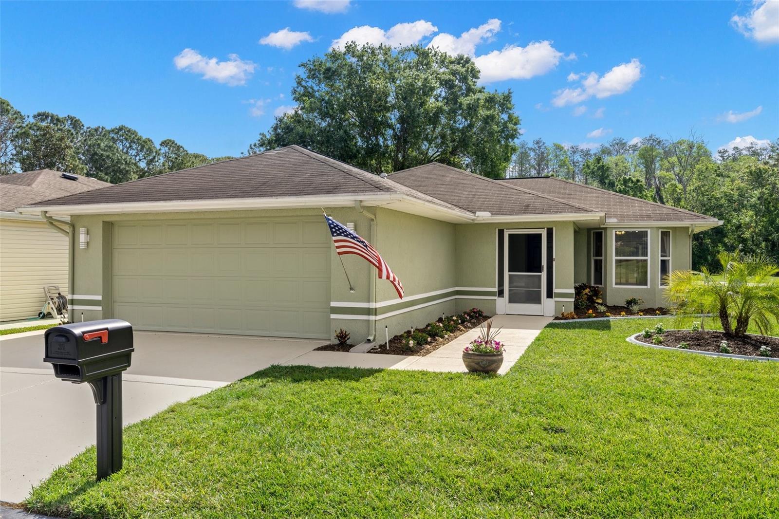 Perfect, completely updated 1,261square foot home sitting on the 5TH tee box of the beautiful Championship Course in the Tampa Bay Golf & Country Club community. New interior paint, new premium luxury vinyl throughout, new stainless steel appliances, new gorgeous granite, new ceiling fans and fixtures throughout, new HVAC, new water heater...this home is move in ready, and needs nothing! Two bedroom, office, two bathrooms. Block and stucco construction! Premium luxury vinyl in the great room, dining room, bedrooms, bathrooms, office and closets. Newer exterior paint. There are no neighbors to the rear of this home, there's a golf course and trees. TBG&CC has two incredible golf courses, the 18 hole Championship course and a 9 hole executive course. The golf courses here are impeccable and very well maintained. Tampa Bay Golf & Country Club is Tampa Bay's premier active 55+ community featuring two swimming pools (the large resort style pool has fountains and heated to a balmy 80 degrees). Pickleball, tennis, cards, bocce, shuffleboard, cornhole and more activities than anyone could possibly do! Our new activities center has a HUGE fitness center with state of the art fitness equipment, a beautiful billiards room and an amazing card room. TBG&CC has no CDD and very affordable HOA charges which include Cable/Internet/DVR and Mini Box. The Tampa Bay Golf & Country Club is Tampa Bay's most desirable 55+ Active community. There is a ONE TIME charge of $3,500.00 for the Social Membership due at closing. . All room sizes are approximate and should be confirmed by buyer.